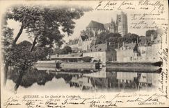 CPA Auxerre les Quais et la Cathedrale 