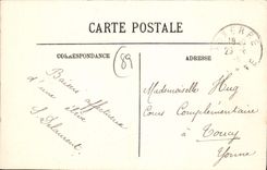 CPA Auxerre statue de Paul Bert 