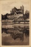CPA Auxerre la Cathedrale vue des Bords de l'Yonne 