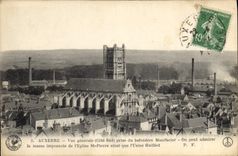 CPA Auxerre vue generale Cote Sud prise du Belvedere Manifacier on peut admirer la masse imposante d