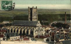 CPA Auxerre l'eglise Saint Pierre vue de l'Observatoire Manifacier 