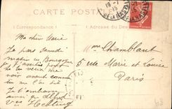 CPA Auxerre Statue de Fourier 