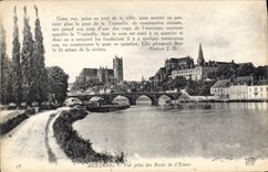 CPA Auxerre vue prise des Bords de l'Yonne 