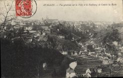 CPA Avallon Vue generale sur la Ville et le Faubourg de Cousin la Roche 