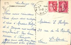 CPA Avallon La Rue des Deux Cousins 