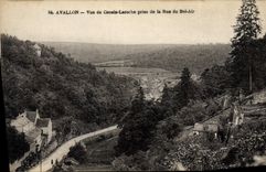 CPA Avallon Vue de la Cousin Laroche prise de la Rue du Bel Air 