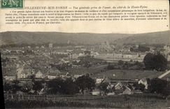 CPA Villeneuve sur Yonne Vue generale prise de l'ouest du cote de la Haute Epine 