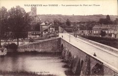 CPA Villeneuve sur Yonne Vue panoramique du Pont sur l'Yonne 