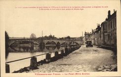 CPA Villeneuve sur Yonne Le Pont Rive droite Automobile