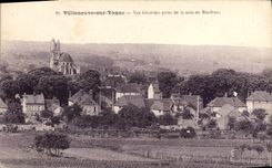 CPA Villeneuve sur Yonne Vue generale prise de la cote de Maufranc 