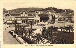 CPA Nice Place Massena et les Jardins 