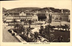 CPA Nice Place Massena et les Jardins 