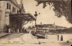 CPA Cannes Entree du Casino et les Allees 