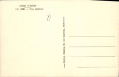 CPA Cote D'Azur Eze Vue generale 