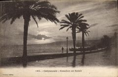 CPA Crepuscule Coucher de Soleil 