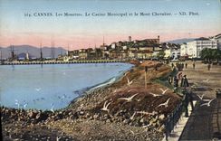 CPA Cannes Les Mouettes Le Casino Municipal et le Mont Chevalier 