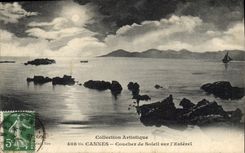 CPA Collection Artistique Cannes Coucher de Soleil sur l'Esterel 