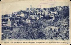 CPA Grasse Vue generale cote Sud Est Ville batie en amphitheatre sur le revers meridional du Rocarig