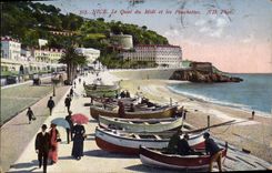 CPA Nice Le Quai du Midi et les Pouchettes Bateaux
