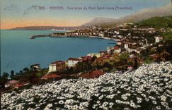 CPA Menton Vue prise du Pont Saint Louis Frontiere 