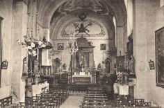 CPA Roquefort Alpes Maritimes Eglise paroissiale Notre Dame de Canlache Vue interieure 