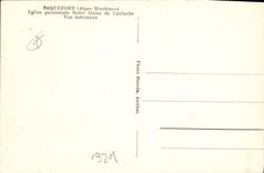 CPA Roquefort Alpes Maritimes Eglise paroissiale Notre Dame de Canlache Vue interieure 