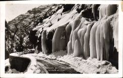 CPA Gorges du Cians a M La route en hiver 