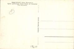 CPA Roquefort Alpes Maritimes Eglise paroissiale Notre Dame de Canlache Vue interieure 