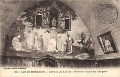 CPA Ile St Honorat Abbaye de Lerins Peinture Salle du Chapitre 