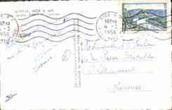 CPA Nice le nuit Jardins Albert illumines