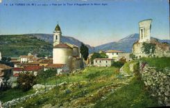 CPA La Turbie A M Vue sur la Tour d'Auguste et le Mont Agel 