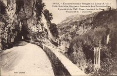 CPA Excursion aux Gorges du Loup A M Interieure des Gorges Cascade des Demoiselles 