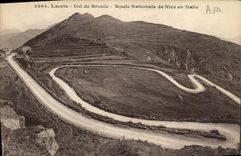 CPA Lacets Col de Brouis Route Nationale de Nice en Italie 