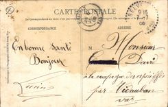 CPA Collection Artistique Valle de la Vesuble Belvedere et le Tournairet Vue prise de l'Hotel Bellev