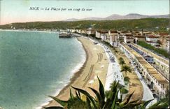 CPA Nice La Plage par un coup de mer 