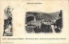 CPA Collestion Artistique Notre Dame de Laghet Environs de Nice Route de la Corniche par la Turbie 