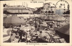 CPA La Cote d'Azur Saint Raphael La plage 
