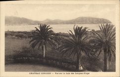 CPA Chateau Cordion Vue sur la baie des Leoques Plage 