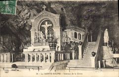 CPA La Sainte Baume Interieur de la Grotte 