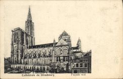 CPA Cathedrale de Strasbourg Facade sud 