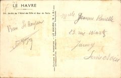 CPA Le Havre Jardin de l'Hotel de Ville et Rue de Paris