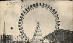 CPA Paris La Grande Roue Tour Eiffel