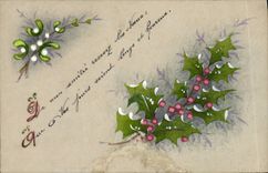 CPA Fantaisie Fleurs (dessin a la main)