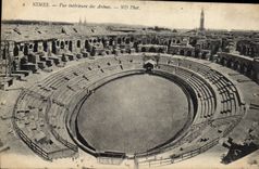 CPA Nimes Vue interieure des Arenes 