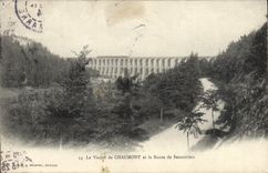 CPA Le Viaduc de Chaumont et la Route de Semoutiers 