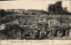 CPA Ruines de Champlieu Oise Les Bains et le Theatre 