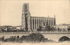 CPA Albi La Cathedrale Sainte Cecile cote sud 