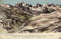 CPA Haute Tarentaise Savoie Col du Petit Saint Bernard La Frontiere Franco Italienne 