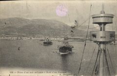 CPA Hune d'un mat militaire a Bord d'un Cuirasse 