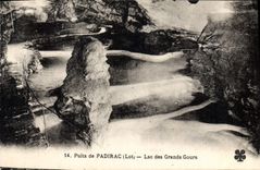CPA Puits de Padirac Lot Lac des Grands Gours 